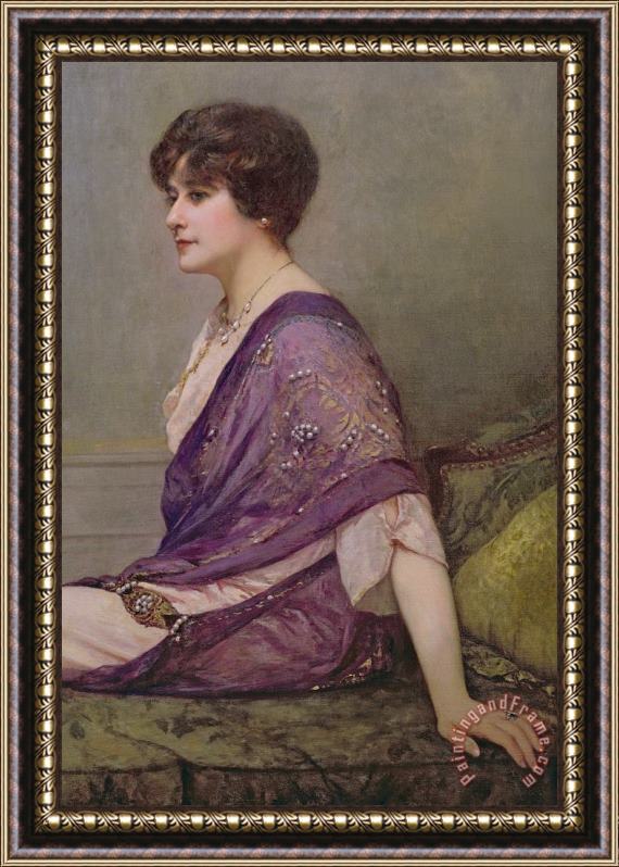 Henri Gervex Portrait Of Th Ecourturier Madame Paquin Framed Painting