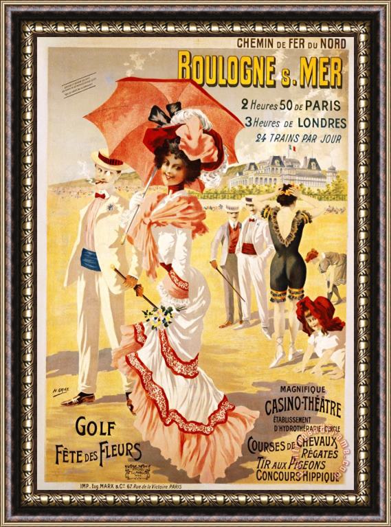 Henri Gray Boulogne S. Mer Poster Framed Print