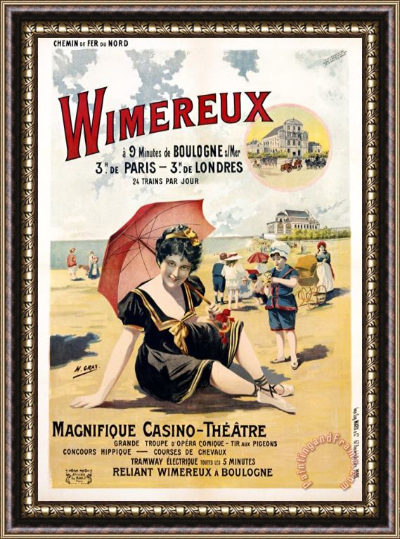 Henri Gray Wimereux Travel Poster Framed Print