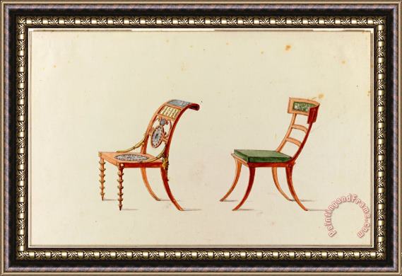 Henri Jacob Chairs (2) Framed Painting
