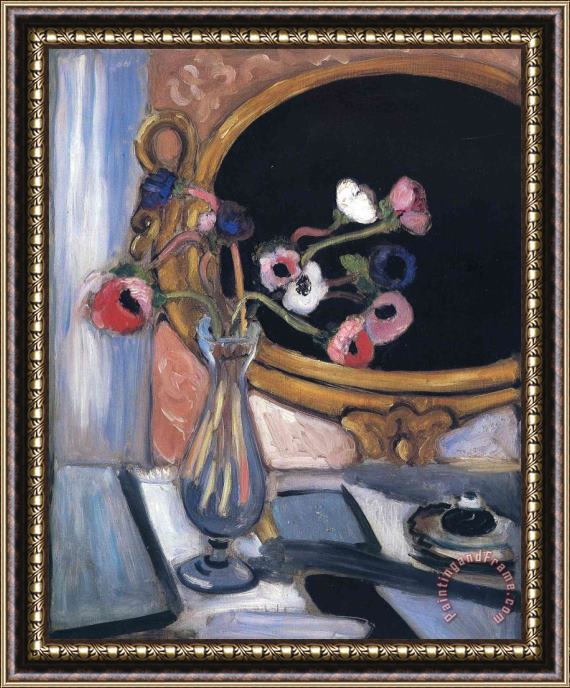 Henri Matisse Anemone And Mirror 1920 Framed Painting