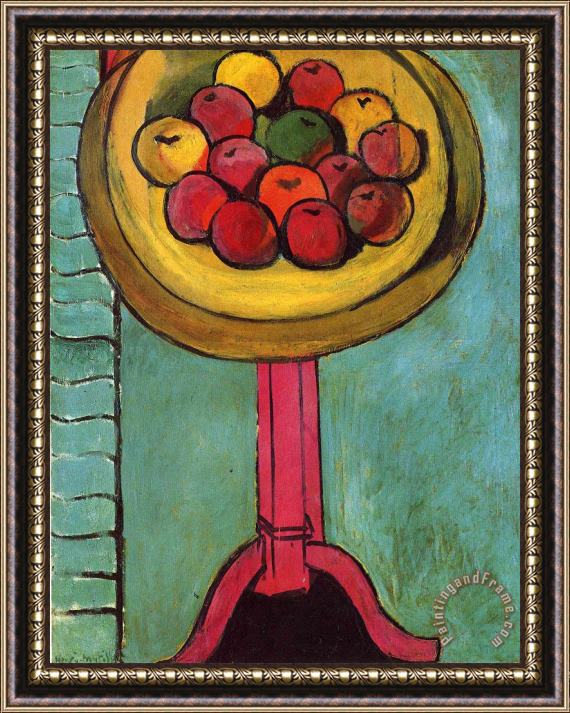 Henri Matisse Apples on a Table Green Background 1916 Framed Print