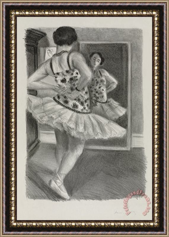 Henri Matisse Dancer Reflected in Mirror (danseuse Refletee Dans La Glace) Framed Painting
