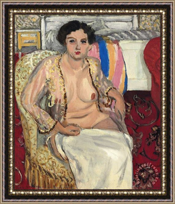 Henri Matisse Femme Au Fauteuil Femme En Neglige Framed Print