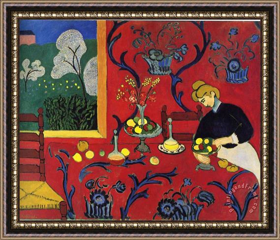 Henri Matisse Harmony in Red 1908 Framed Painting