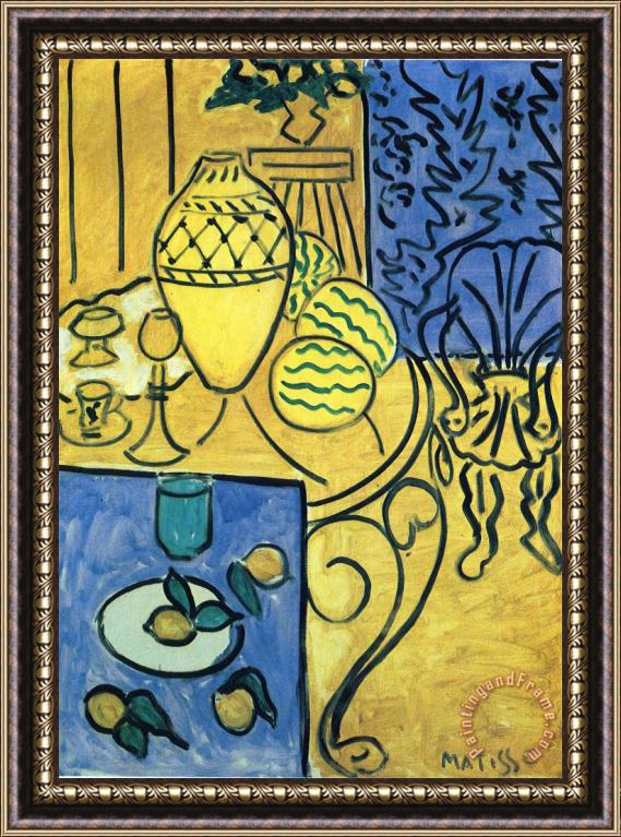 Henri Matisse Interior in Yellow 1946 Framed Painting