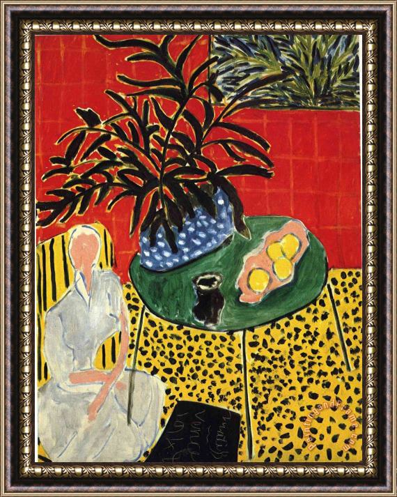 Henri Matisse Interior with Black Fern 1948 Framed Painting