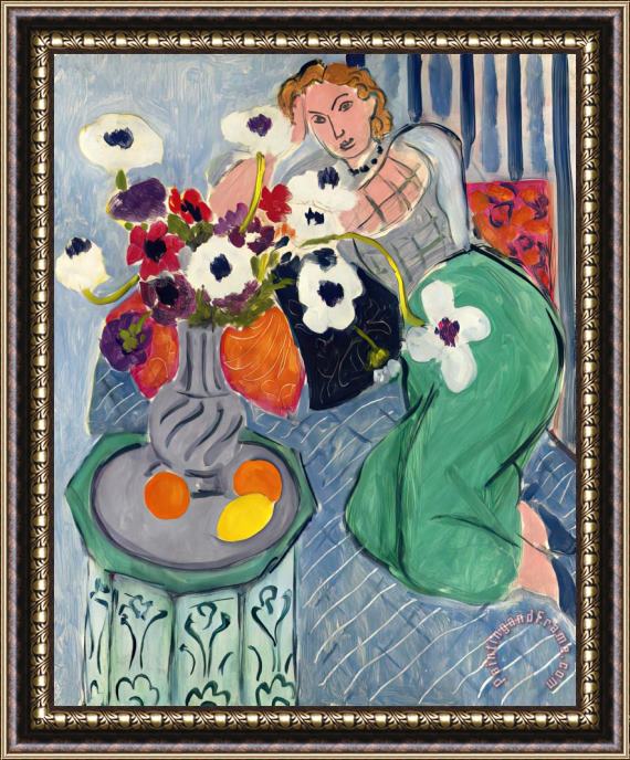 Henri Matisse L'odalisque, Harmonie Bleue, 1937 Framed Painting
