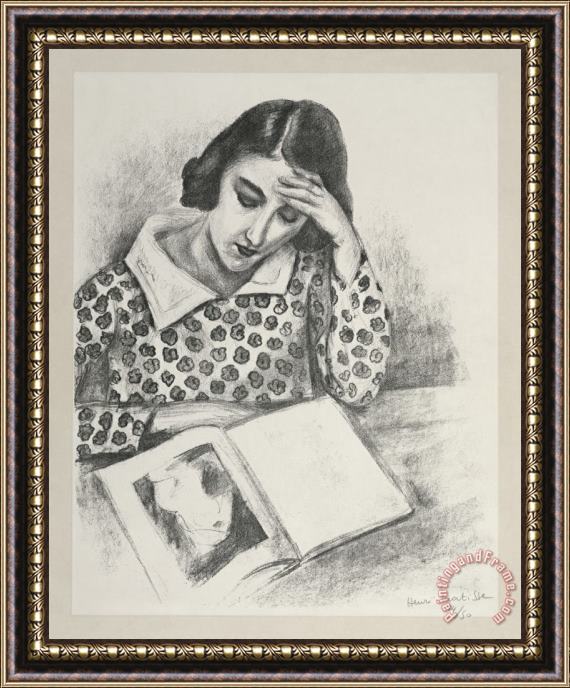 Henri Matisse Large Girl Reading (grande Liseuse) Framed Painting