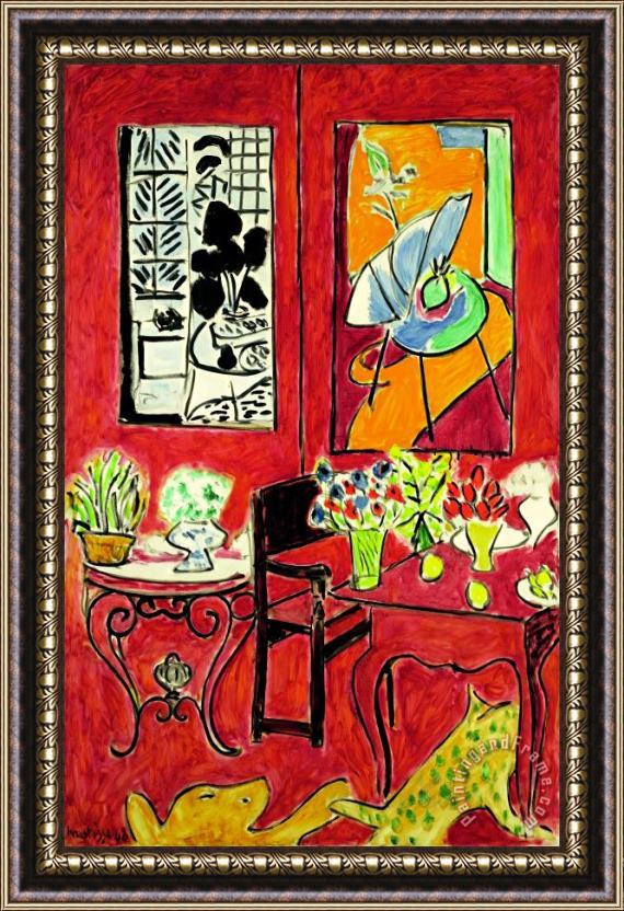 Henri Matisse Large Red Interior 1948 Framed Painting