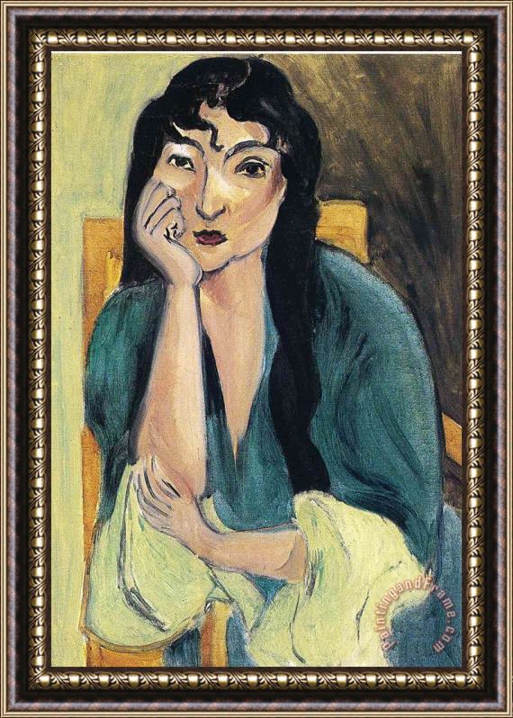 Henri Matisse Laurette in Green Framed Print