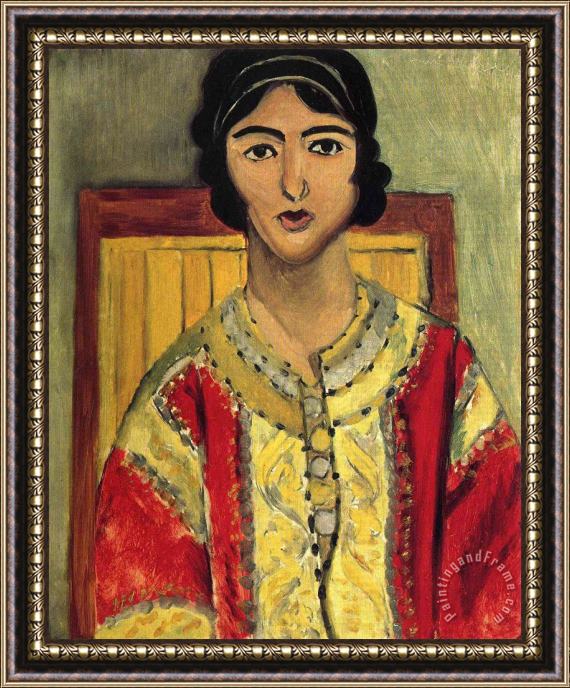 Henri Matisse Lorette with a Red Dress 1917 Framed Painting