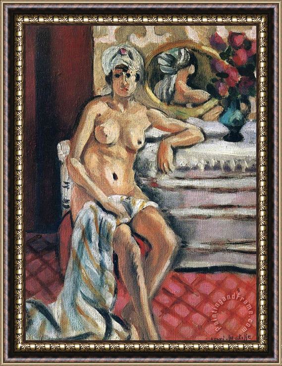 Henri Matisse Nude in a Turban Framed Painting