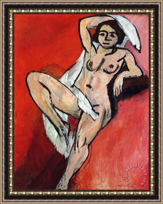Henri Matisse Nude with Scarf Framed Painting