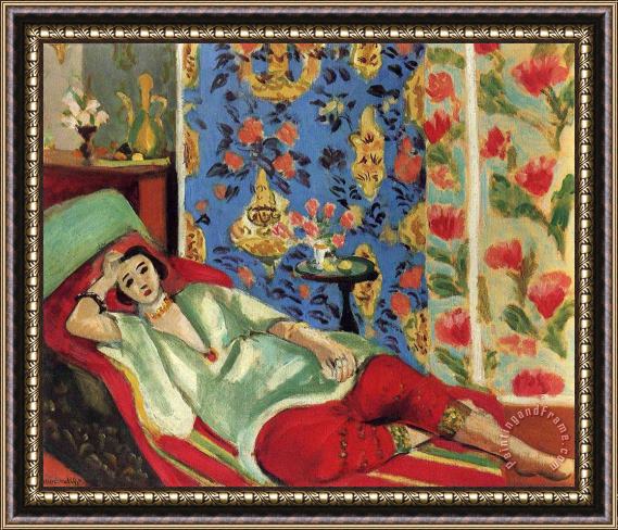 Henri Matisse Odalisque in Red Trousers 1921 Framed Painting