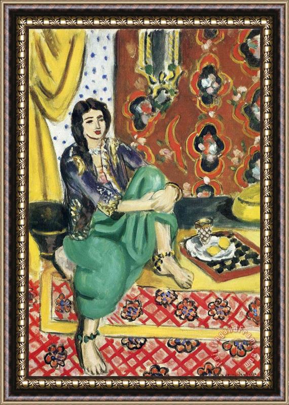 Henri Matisse Odalisque Sitting with Board 1928 Framed Painting