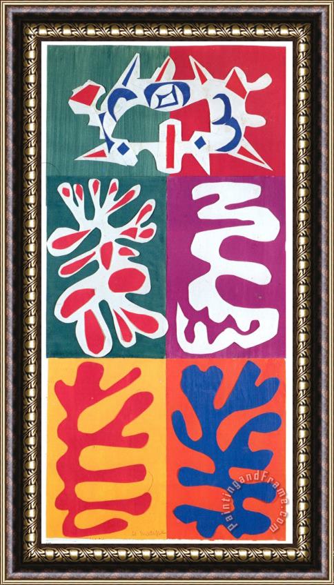 Henri Matisse Panel with Mask 1947 Framed Painting