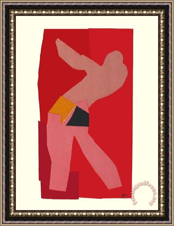 Henri Matisse Papiers Decoupes Le Golfeur Framed Painting
