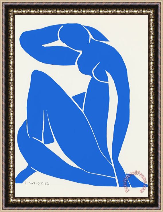 Henri Matisse Papiers Decoupes Nu Bleu Framed Painting