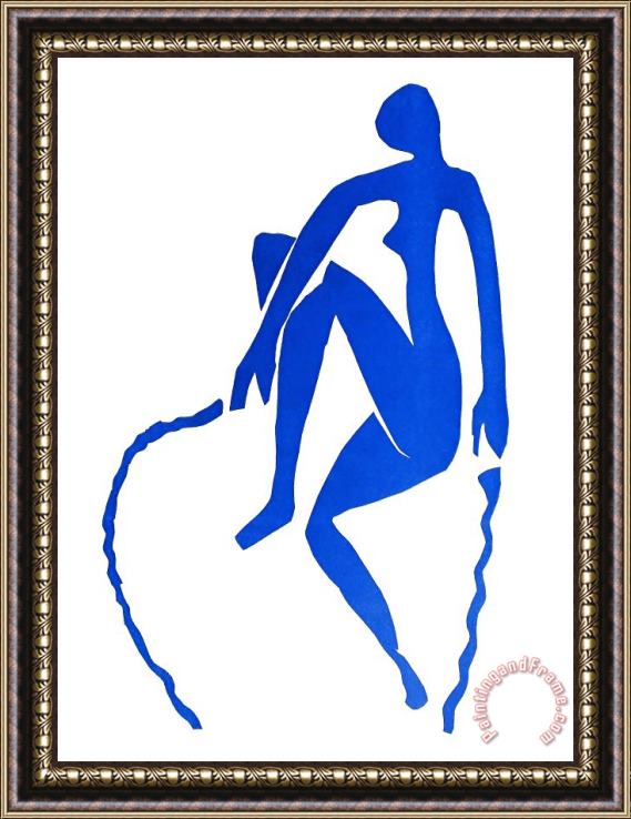 Henri Matisse Papiers Decoupes Nu Bleu Sauteuse De Corde Framed Painting