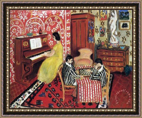 Henri Matisse Pianist And Checker Players 1924 Framed Painting