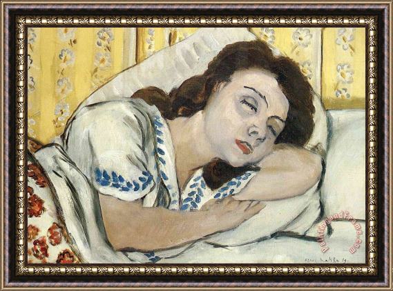 Henri Matisse Portrait of Margurite Sleeping Framed Print