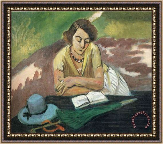 Henri Matisse Reading Woman with Parasol 1921 Framed Print