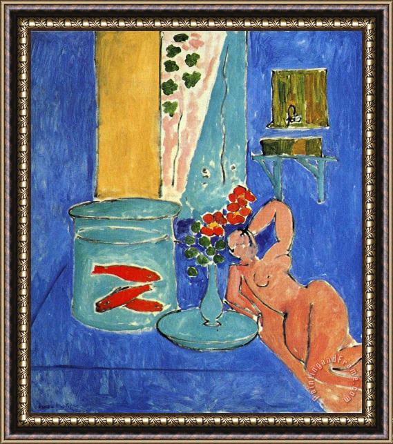 Henri Matisse Red Fish And a Sculpture 1911 Framed Painting