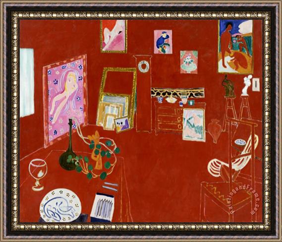 Henri Matisse Red Studio 1911 Framed Painting