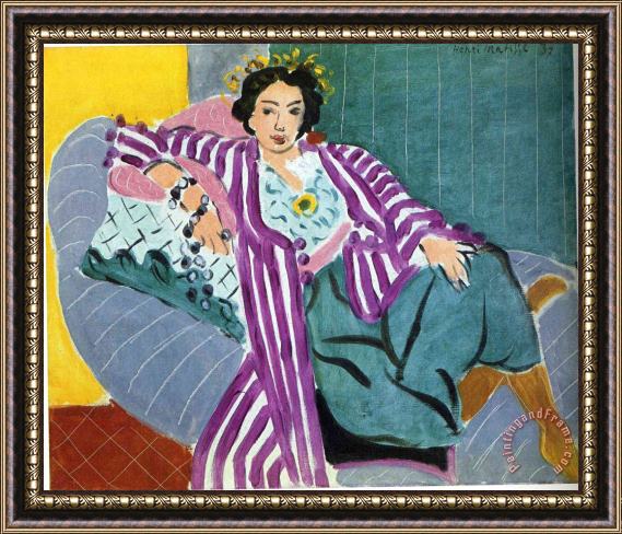 Henri Matisse Small Odalisque in Purple Robe 1937 Framed Painting