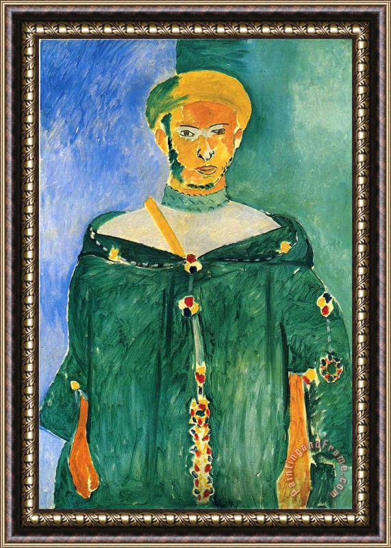 Henri Matisse Standing Moroccan in Green Standing Riffian 1913 Framed Print
