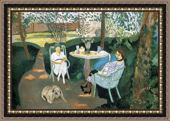 Henri Matisse Tea in The Garden 1919 Framed Painting
