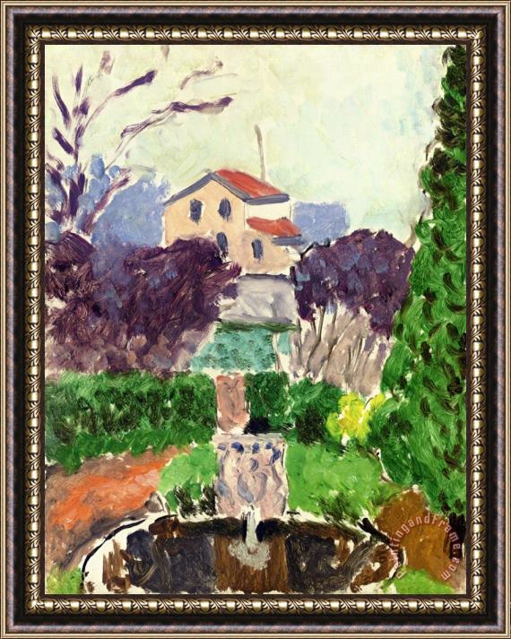 Henri Matisse The Artist S Garden at Issy Les Moulineaux 1918 Framed Painting