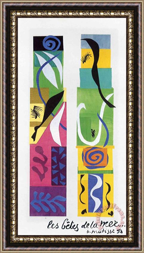 Henri Matisse The Maritime Wildlife 1950 Framed Painting