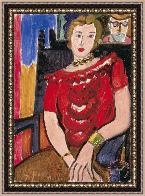 Henri Matisse The Red Blouse Framed Painting