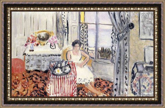 Henri Matisse Woman by a Window Framed Painting