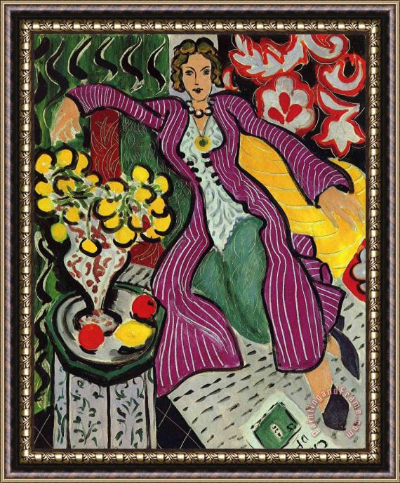 Henri Matisse Woman in a Purple Coat 1937 Framed Painting