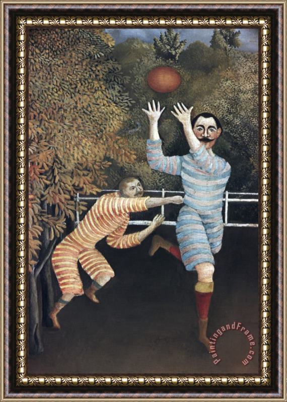 Henri Rousseau Detail of The Football Players Framed Print