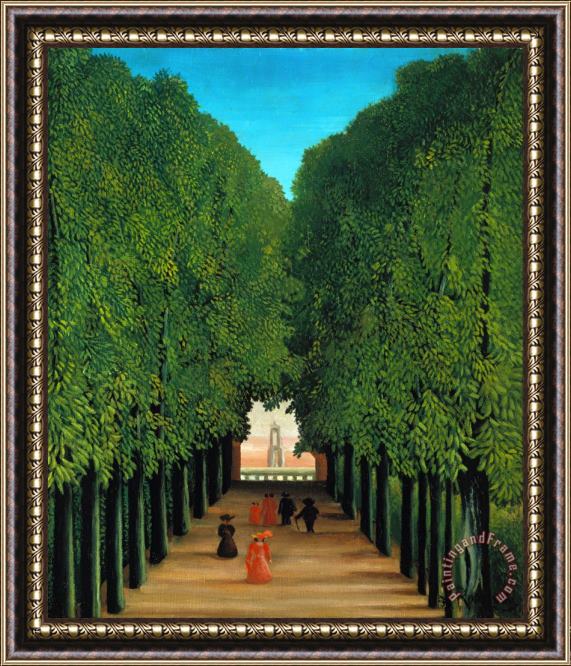 Henri Rousseau The Avenue in The Park at Saint Cloud Framed Painting