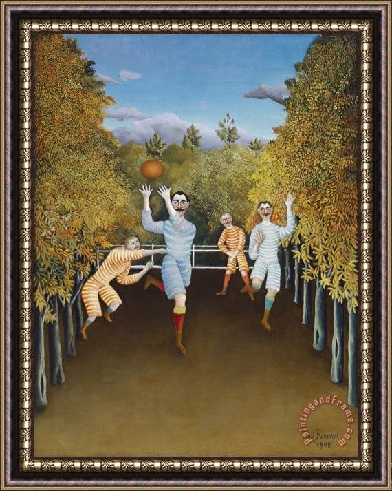 Henri Rousseau The Football Players Framed Painting