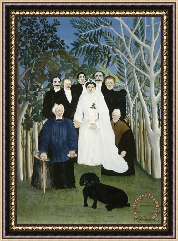 Henri Rousseau The Wedding Party Framed Painting