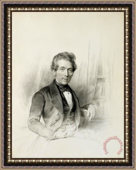 Henricus Wilhelmus Couwenberg Portrait of Louis Johannes Herckenrath, Consul of Texas Framed Print