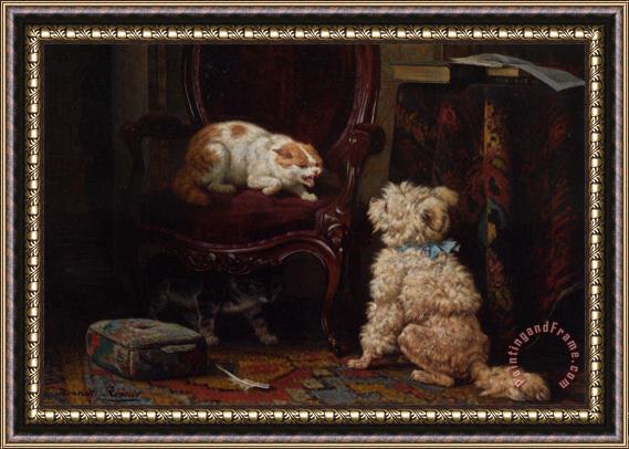Henriette Ronner-Knip The Uninvited Guest Framed Painting
