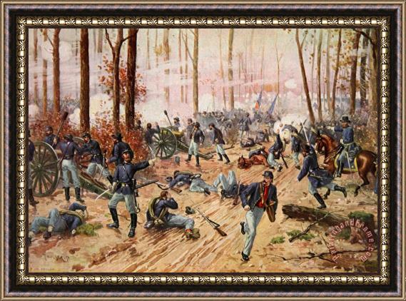 Henry Alexander Ogden The Battle of Shiloh Framed Print