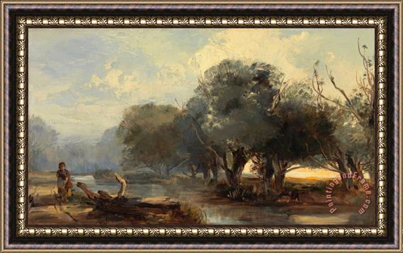 Henry Bright On The Norfolk Broads Framed Painting