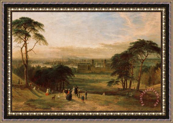 Henry Dawson London From Greenwich Hill Framed Painting