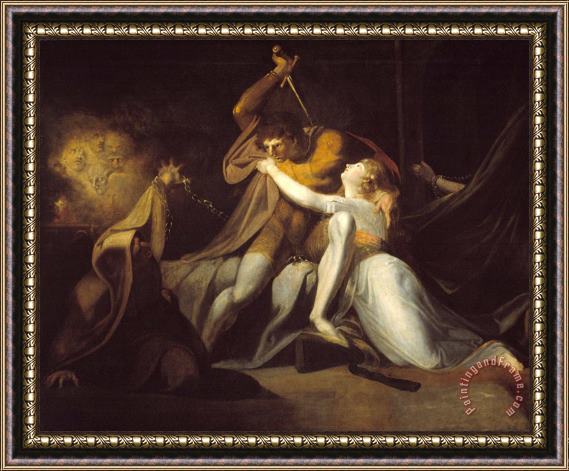 Henry Fuseli Percival Delivering Belisane From The Enchantment of Urma Framed Painting