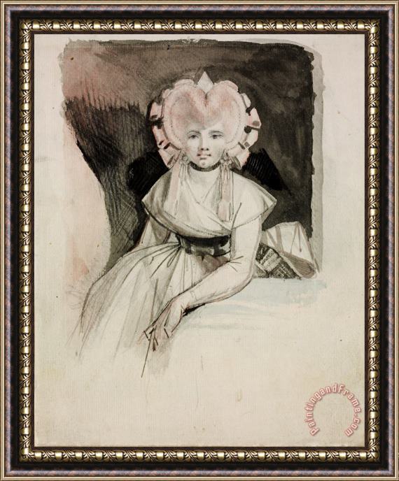 Henry Fuseli Portrait of The Artist's Wife Framed Painting