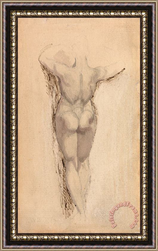 Henry Fuseli Study of a Back of a Female Nude, Standing Framed Painting