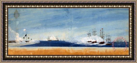 Henry Gray The Unsuccessful Attack on The Fort on Sullivan's Island Framed Painting